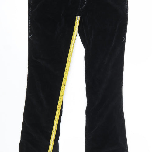 Antik Denim Women's Black Velvet Flared Trousers Size 29