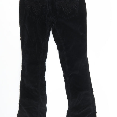 Antik Denim Women's Black Velvet Flared Trousers Size 29