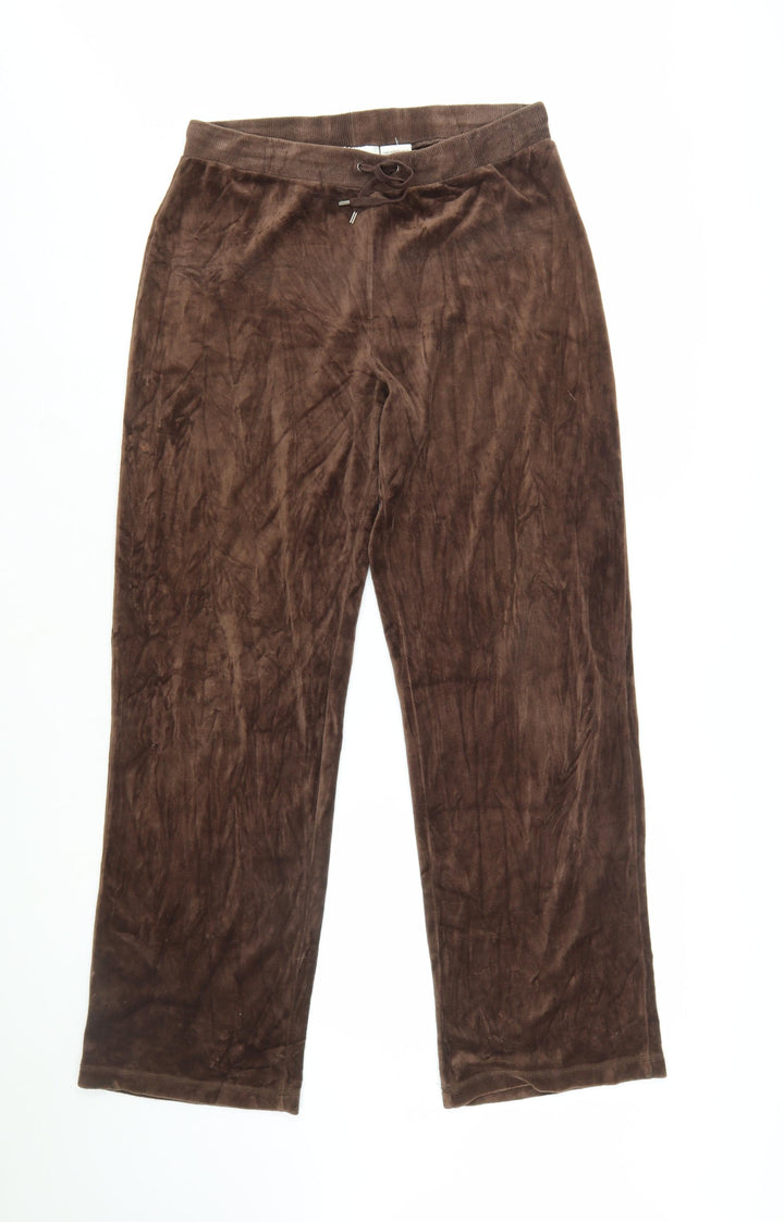 Jones Sport Women's Brown Velour Drawstring Sweatpants M