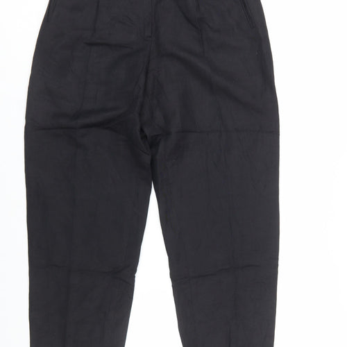 Liz Claiborne Women’s Black Linen Petite 10 Pleated Trousers