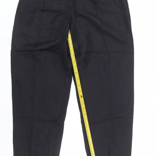 Liz Claiborne Women’s Black Linen Petite 10 Pleated Trousers