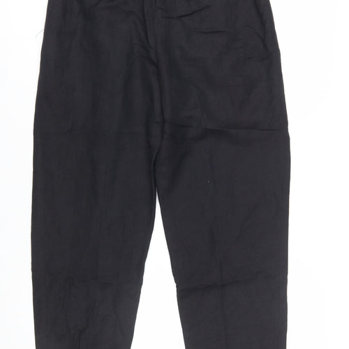 Liz Claiborne Women’s Black Linen Petite 10 Pleated Trousers