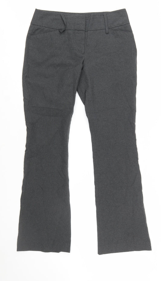 Suzy Shier Women’s Grey Dress Pants Size 10 Flared Polyester Trousers