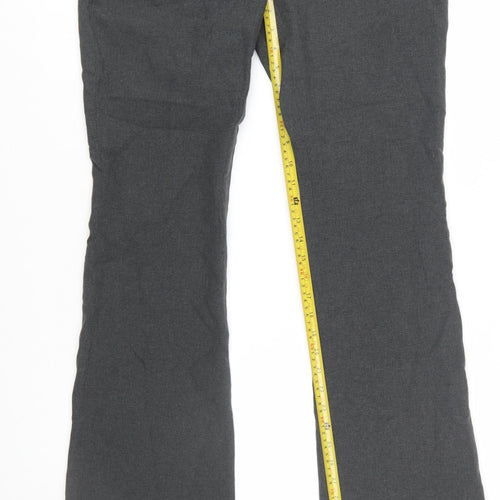 Suzy Shier Women’s Grey Dress Pants Size 10 Flared Polyester Trousers