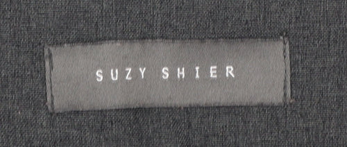 Suzy Shier Women’s Grey Dress Pants Size 10 Flared Polyester Trousers