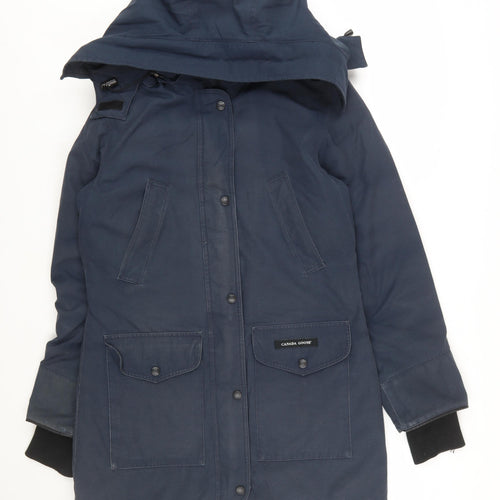 Canada Goose Womens Blue Parka Coat S Hooded Down Winter Jacket