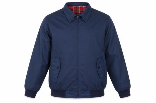 Front view of Zeagoo Men's Blue XL Bomber Jacket Wind-Resistant Lined Casual