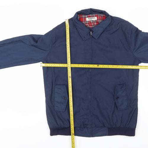 Zeagoo Men's Blue XL Bomber Jacket Wind-Resistant Lined Casual