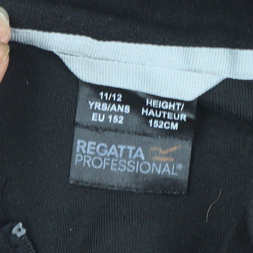Regatta Professional Boys Black 11-12 Years Fleece Full Zip Jacket