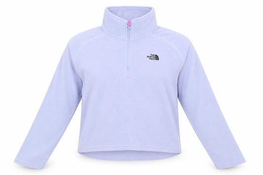 Front view of The North Face women’s lilac fleece pullover sweatshirt medium