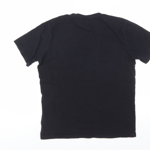 Champion Men's Black Cotton Crew Neck Short Sleeve T-Shirt Size S