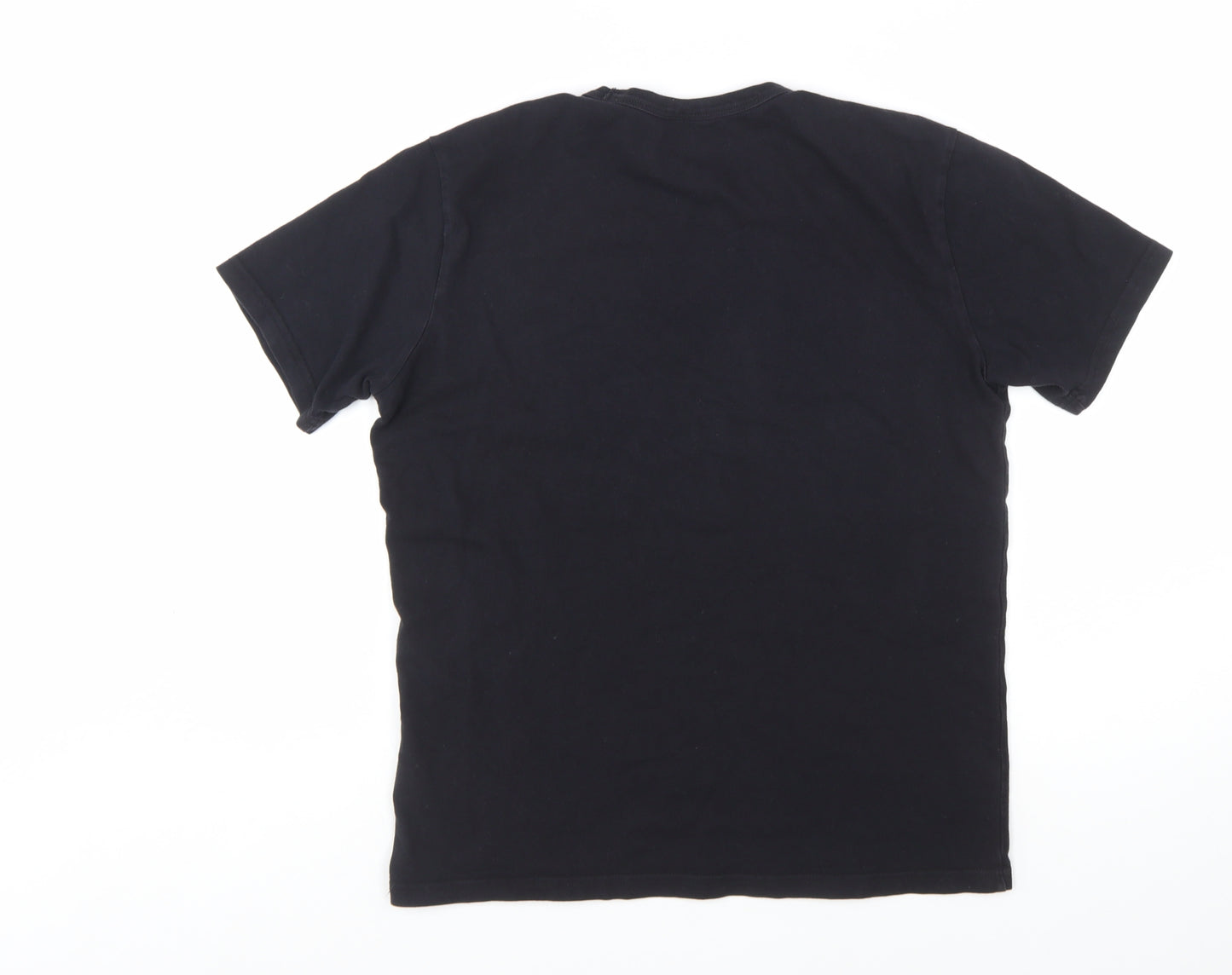 Champion Men's Black Cotton Crew Neck Short Sleeve T-Shirt Size S