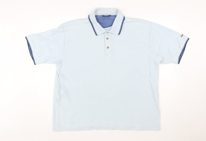 Lee Cooper Men's Blue XL Cotton Short Sleeve Polo Shirt