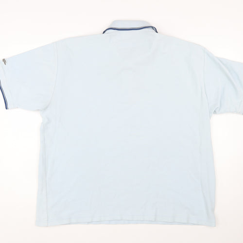 Lee Cooper Men's Blue XL Cotton Short Sleeve Polo Shirt