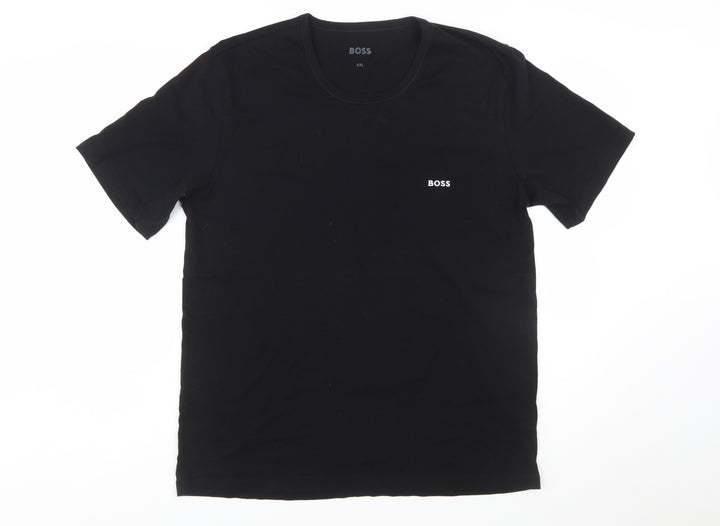BOSS Men's Black 2XL Crew Neck Cotton T-Shirt