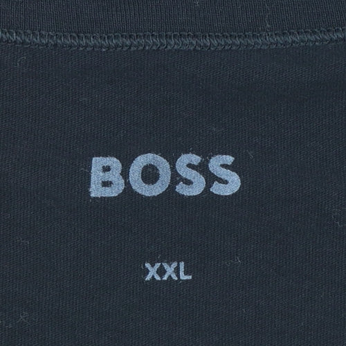 BOSS Men's Black 2XL Crew Neck Cotton T-Shirt