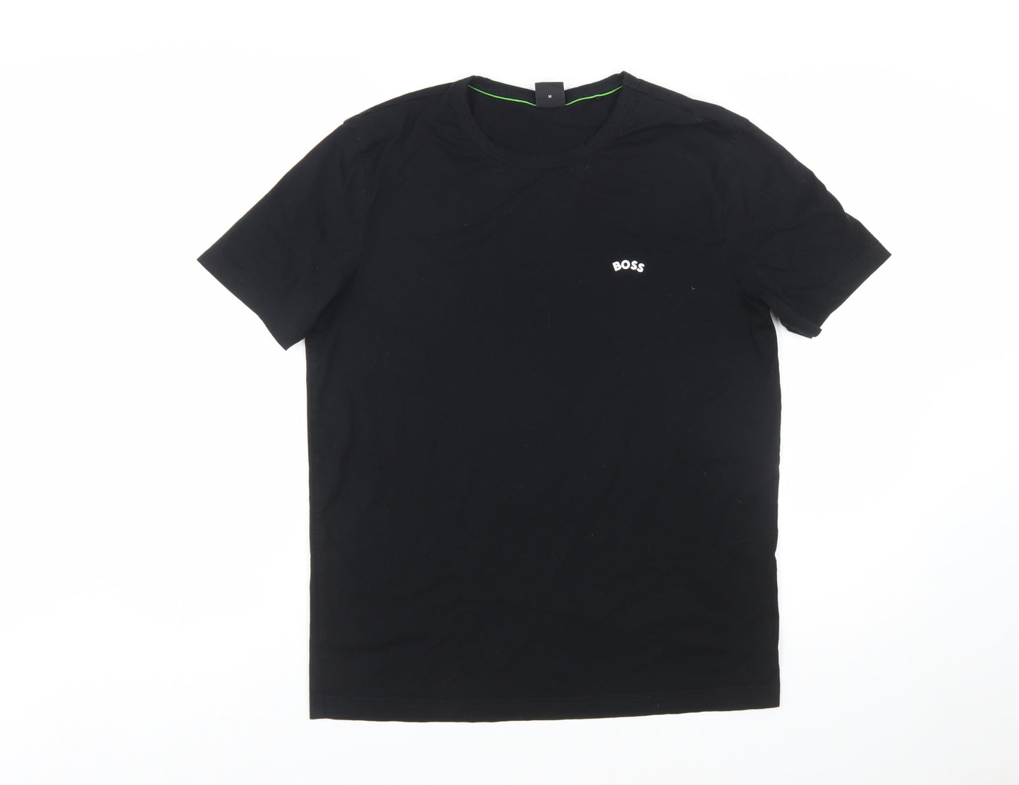 BOSS Men's Black Cotton Crew Neck Short Sleeve T-Shirt M
