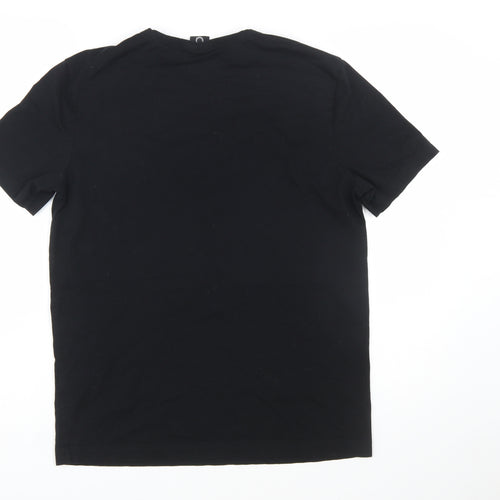 BOSS Men's Black Cotton Crew Neck Short Sleeve T-Shirt M