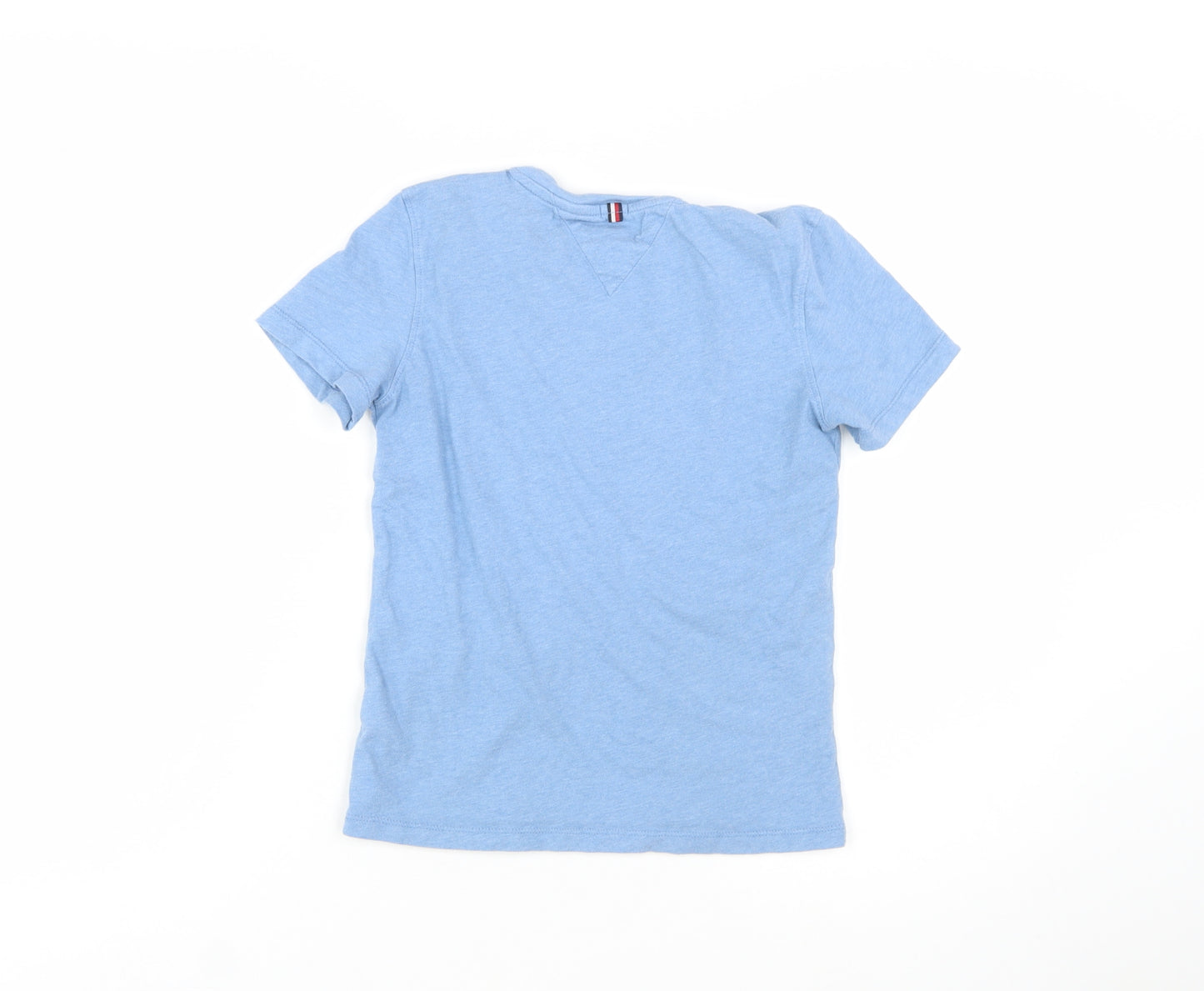 Tommy Hilfiger Boys Blue Organic Cotton Short Sleeve T-Shirt Size 140
