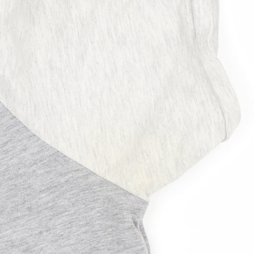Gym King Men's Grey Colourblock Slim Fit Crew Neck T-Shirt Size M