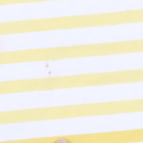 Joules Women Yellow Striped Long Sleeve Bee T-Shirt UK 12