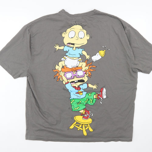 ASOS Design Men’s Grey Rugrats Graphic Short Sleeve T-Shirt Size M