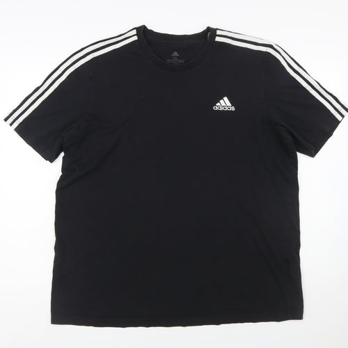 Adidas Men's Black XL Crew Neck Short Sleeve T-Shirt