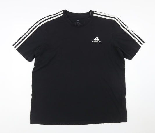 Adidas Men's Black XL Crew Neck Short Sleeve T-Shirt