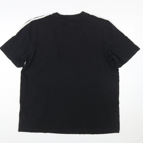 Adidas Men's Black XL Crew Neck Short Sleeve T-Shirt