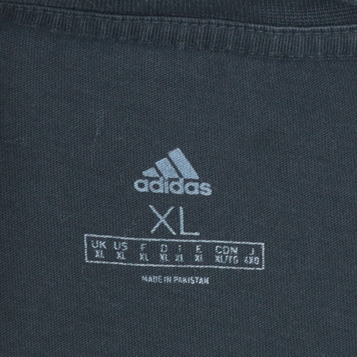 Adidas Men's Black XL Crew Neck Short Sleeve T-Shirt