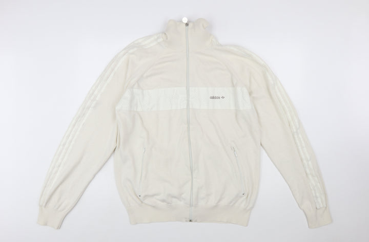 Adidas Men’s Ivory XL Full Zip High Neck Knit Jumper