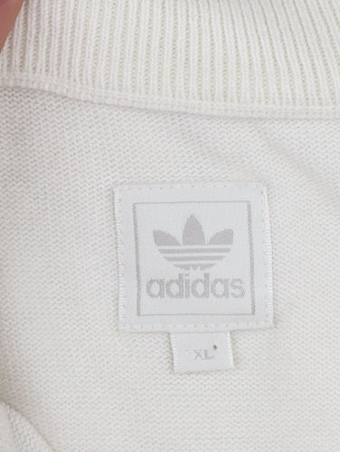 Adidas Men’s Ivory XL Full Zip High Neck Knit Jumper
