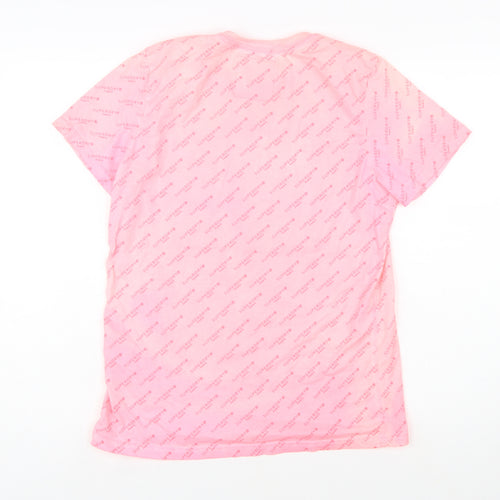 Superdry Womens Pink Crew Neck Logo T-Shirt Size 12