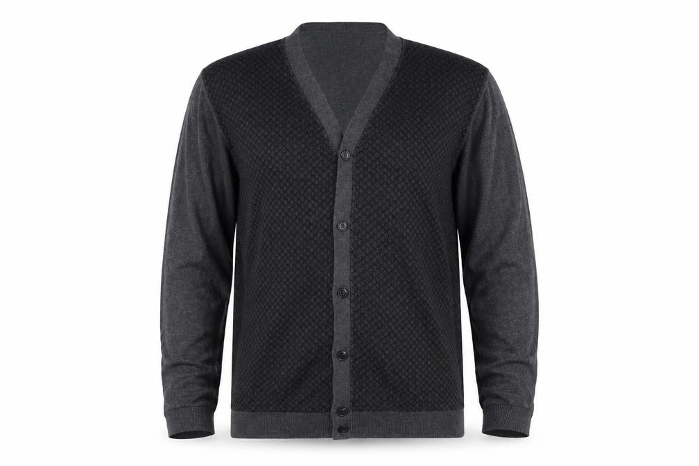 Marks and Spencer Men's Grey Cotton Cardigan L Tailored Fit