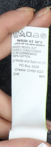 Marks and Spencer Men's Grey Cotton Cardigan L Tailored Fit