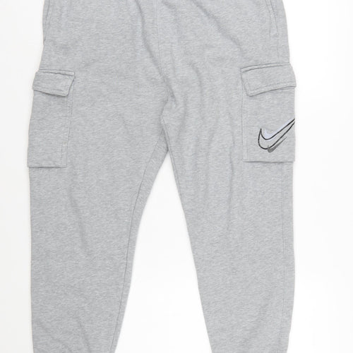 Nike Men's Grey Cargo Jogger Trousers Size L