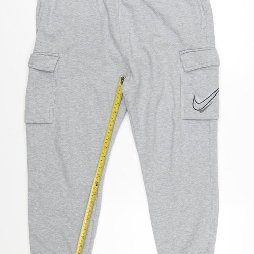 Nike Men's Grey Cargo Jogger Trousers Size L
