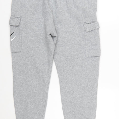 Nike Men's Grey Cargo Jogger Trousers Size L