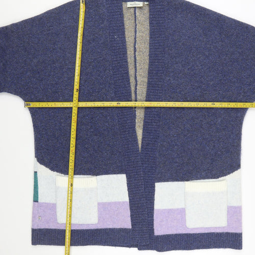 Passenger Women’s Blue Cardigan XXL Wool Blend Mountain Print