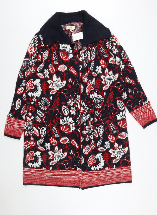Julipa Women's Multicoloured Floral Knit Cardigan Size 16