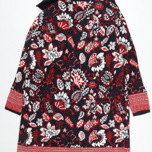 Julipa Women's Multicoloured Floral Knit Cardigan Size 16