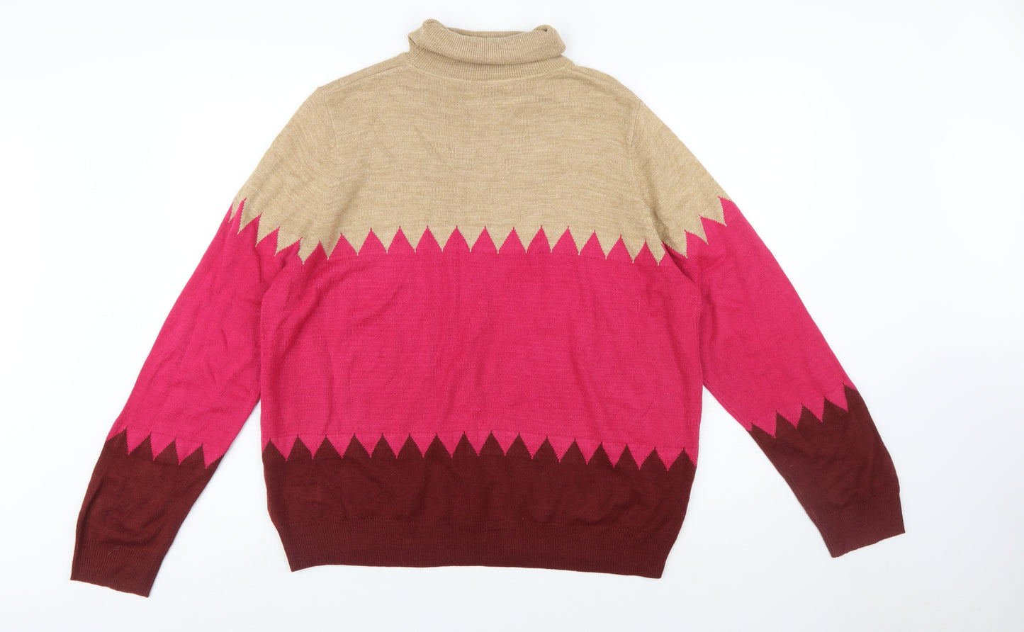 Marks and Spencer Women’s Multicoloured Roll Neck Jumper Size 18