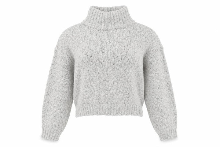 Hollister Womens Grey Chunky Knit Roll Neck Pullover Jumper Size S