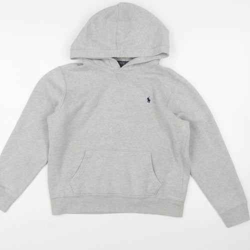 Polo Ralph Lauren Boys Grey Pullover Hoodie Sweatshirt Size 14-16 Years