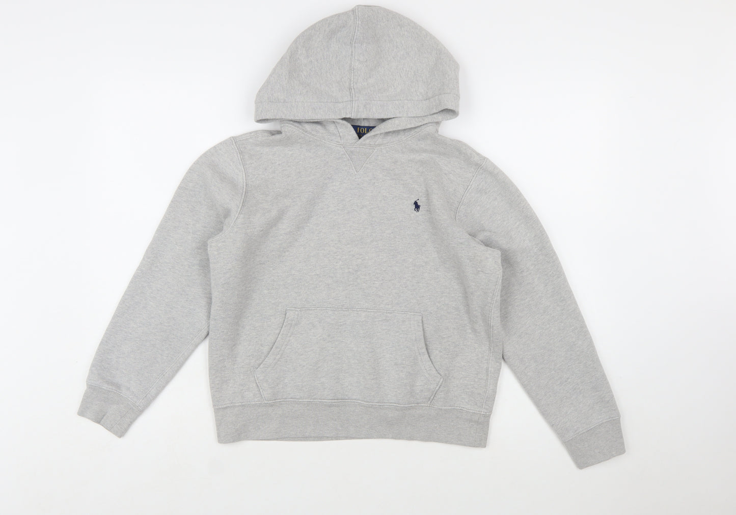 Polo Ralph Lauren Boys Grey Pullover Hoodie Sweatshirt Size 14-16 Years
