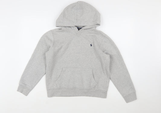 Polo Ralph Lauren Boys Grey Pullover Hoodie Sweatshirt Size 14-16 Years
