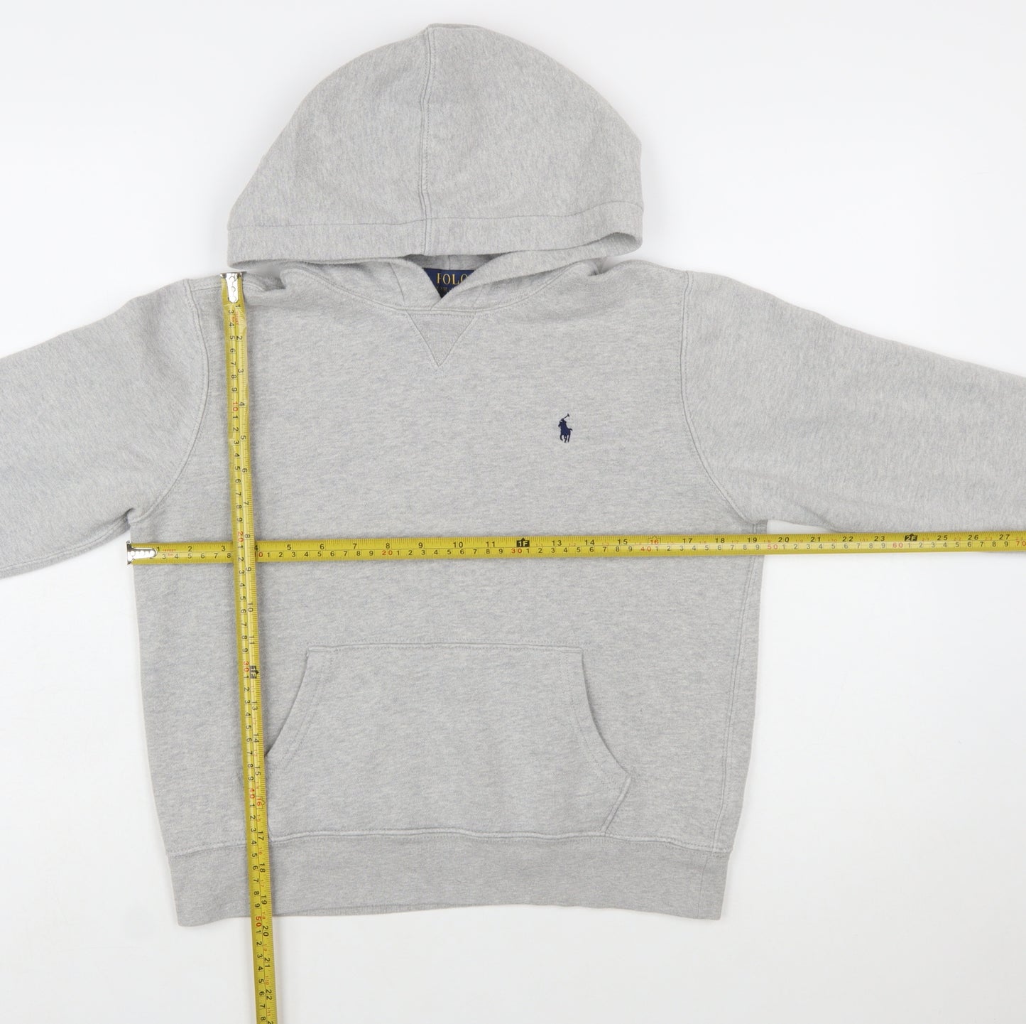 Polo Ralph Lauren Boys Grey Pullover Hoodie Sweatshirt Size 14-16 Years