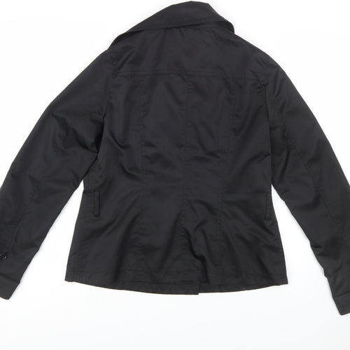 Uniqlo Women Black L Pea Coat Style Short Jacket Polyester