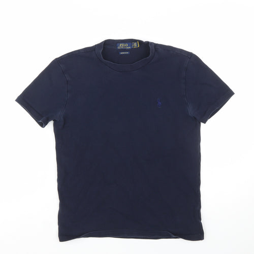 Polo Ralph Lauren Men's Navy Blue Cotton Crew Neck Slim Fit T-Shirt Size S