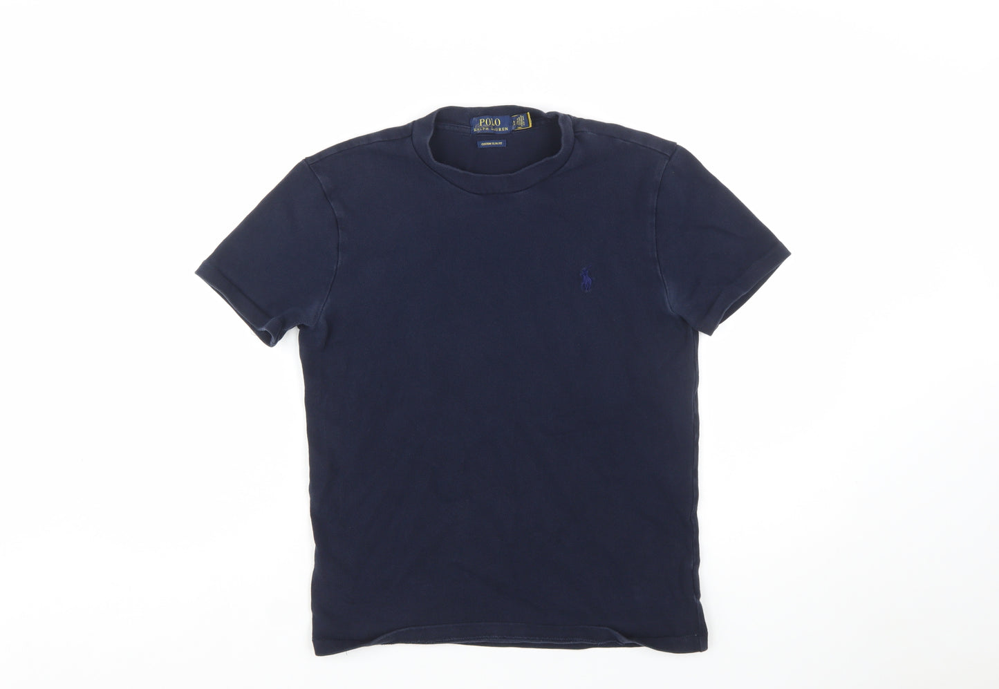 Polo Ralph Lauren Men's Navy Blue Cotton Crew Neck Slim Fit T-Shirt Size S